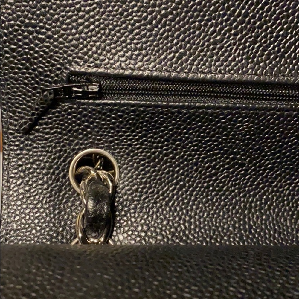 Chanel jumbo caviar classic double flap silver - Picture 9 of 13